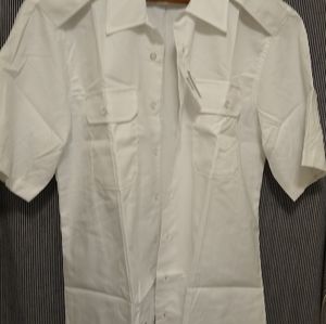 Military White SS shirt 16 1/2C